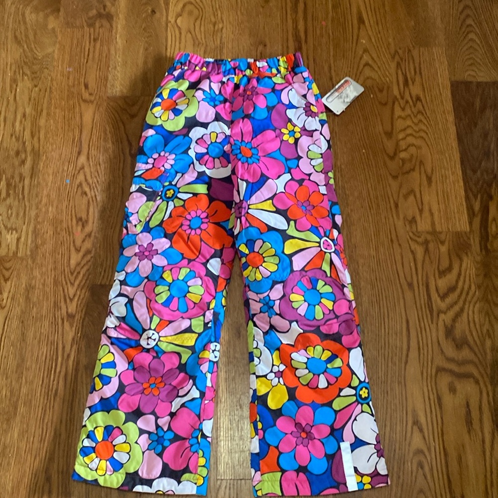 Hanna Andersson Bright Floral Print Pants - Pink, Blue, Orange, Yellow, Green